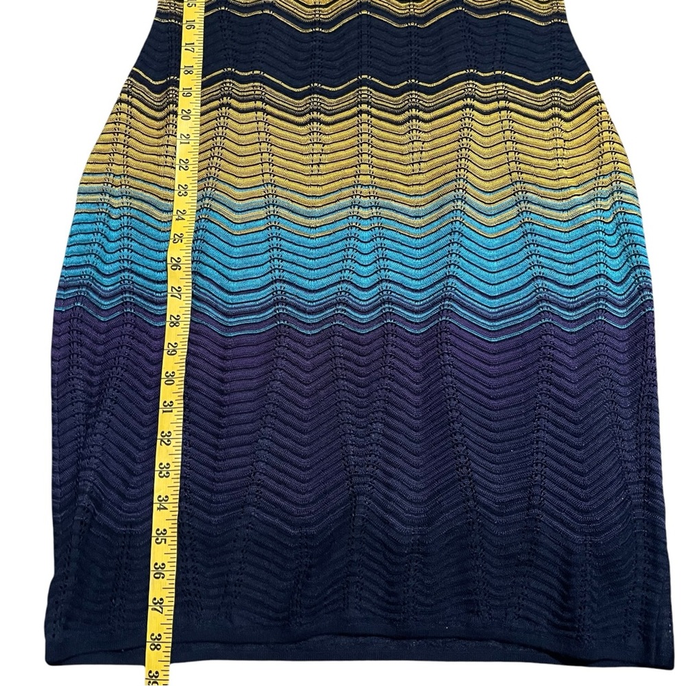 M Missoni Multicolored Wave Texture Knit Long Sleeve Dress Size M - Picture 12 of 13